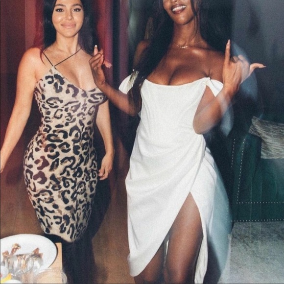 House Of CB Loretta Ivory Satin Strapless Dress - Picture 6 of 12